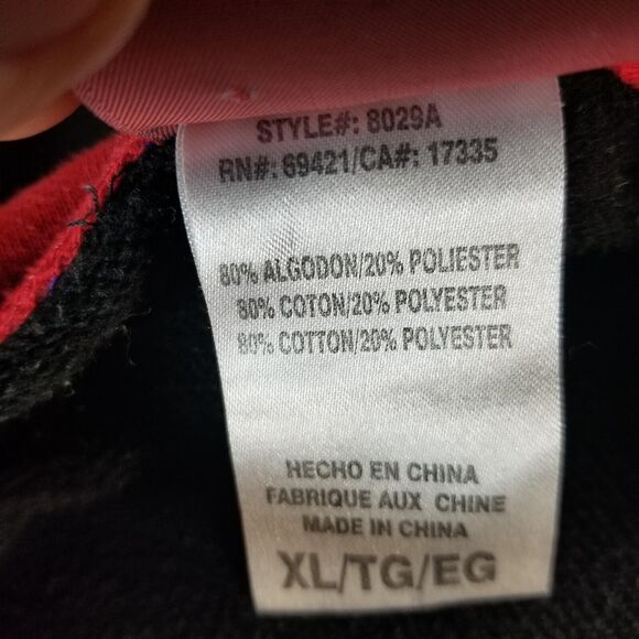 Reebok Tampa Bay Buccaneers hoodie sweater sweatshirt men's XL extra large black - Picture 7 of 7